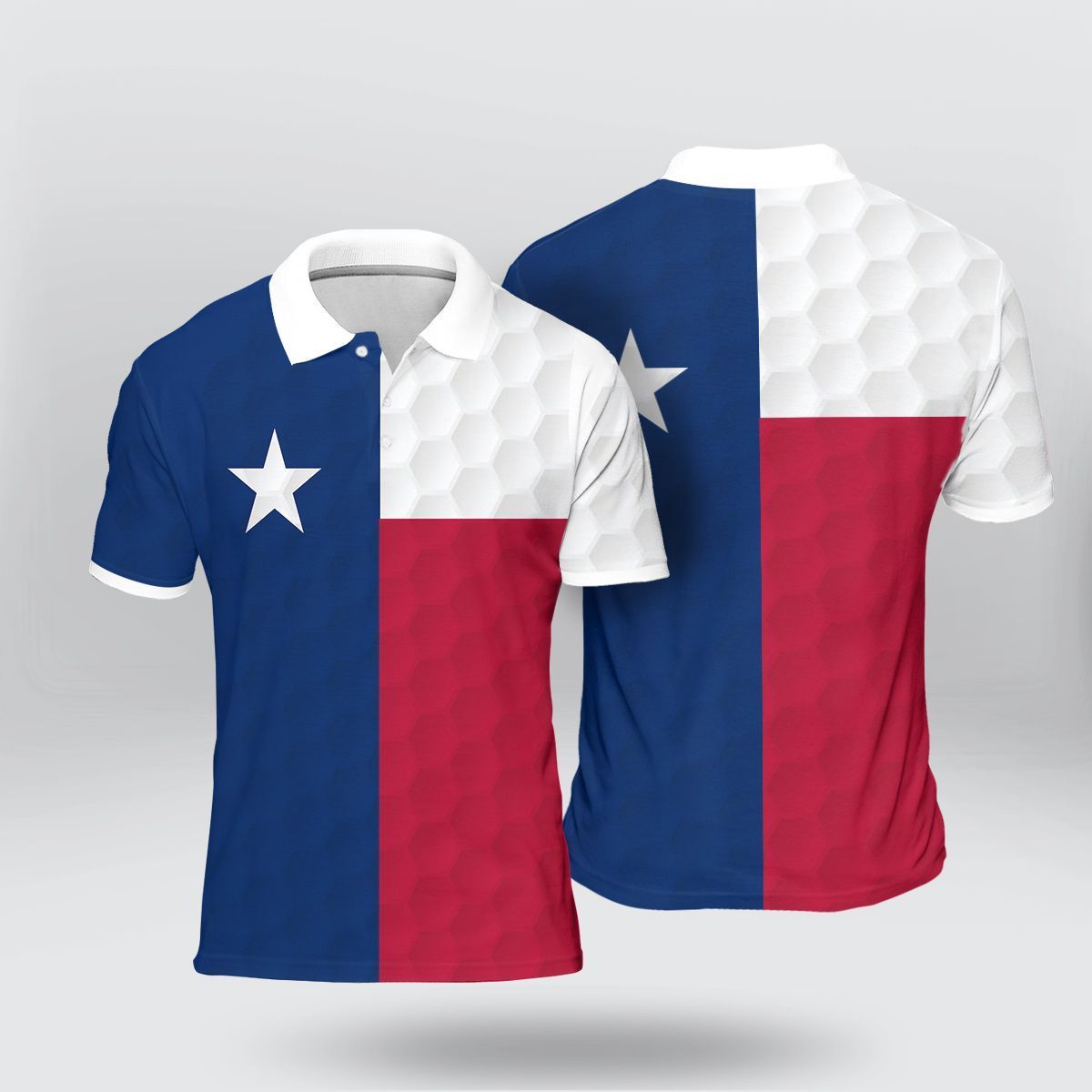 Texas flag Golfer Polo Shirt Texas flag Golfer Polo Shirt