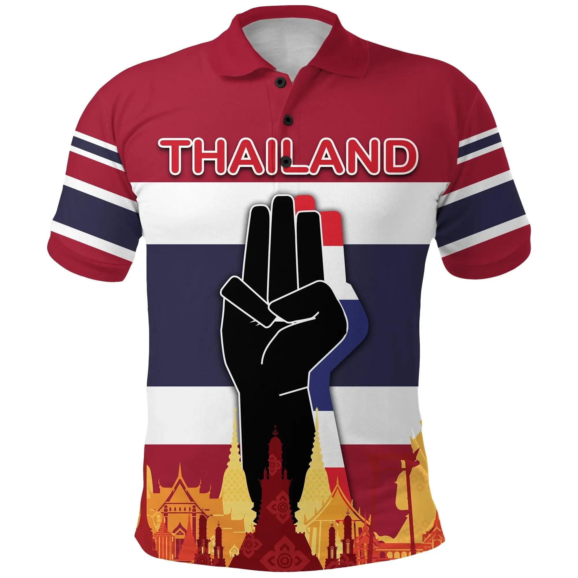 Thailand Polo Shirt The Three - Finger Salute - Red K8 Thailand Polo Shirt The Three - Finger Salute - Red K8