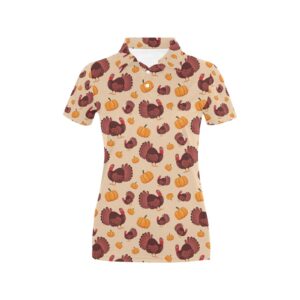 Thanksgiving Print Design Lks308 Women'S Polo Shirt