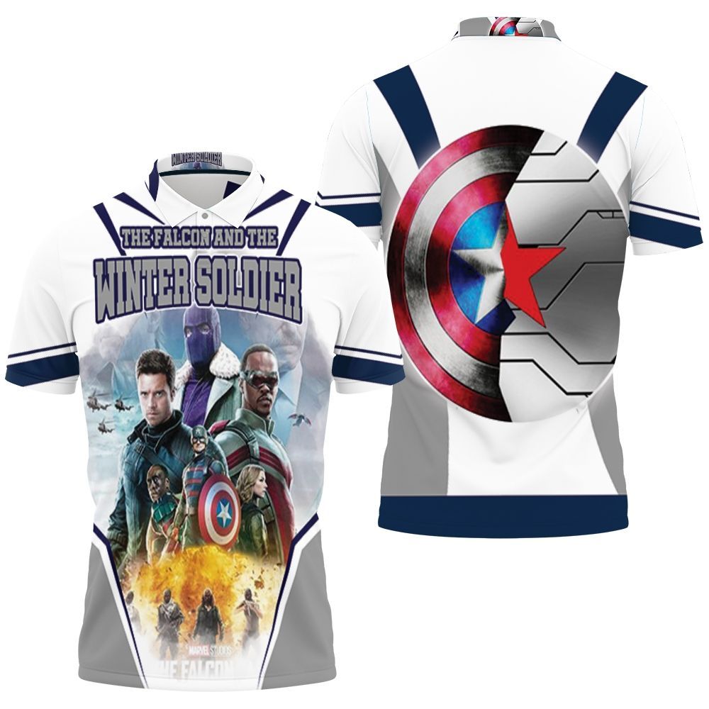 The Falcon And The Winter Soldier Action Polo Shirt The Falcon And The Winter Soldier Action Polo Shirt
