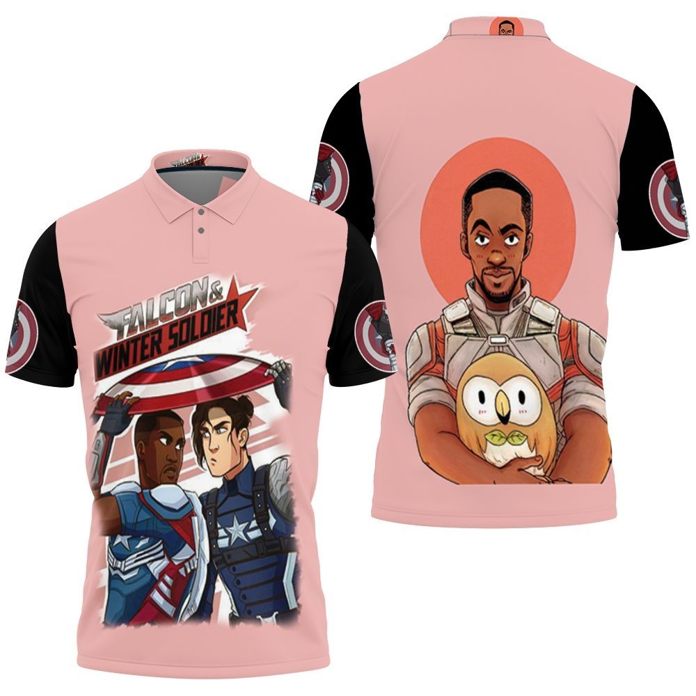 The Falcon And The Winter Soldier Eyes Contact Polo Shirt The Falcon And The Winter Soldier Eyes Contact Polo Shirt