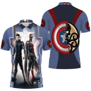 The Falcon And The Winter Soldier Fight Side By Side Polo shirt