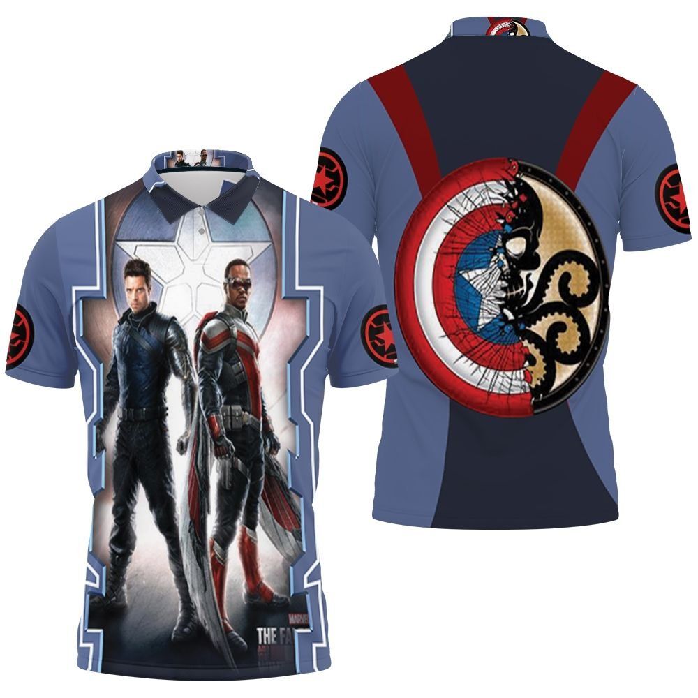The Falcon And The Winter Soldier Fight Side By Side Polo shirt The Falcon And The Winter Soldier Fight Side By Side Polo shirt