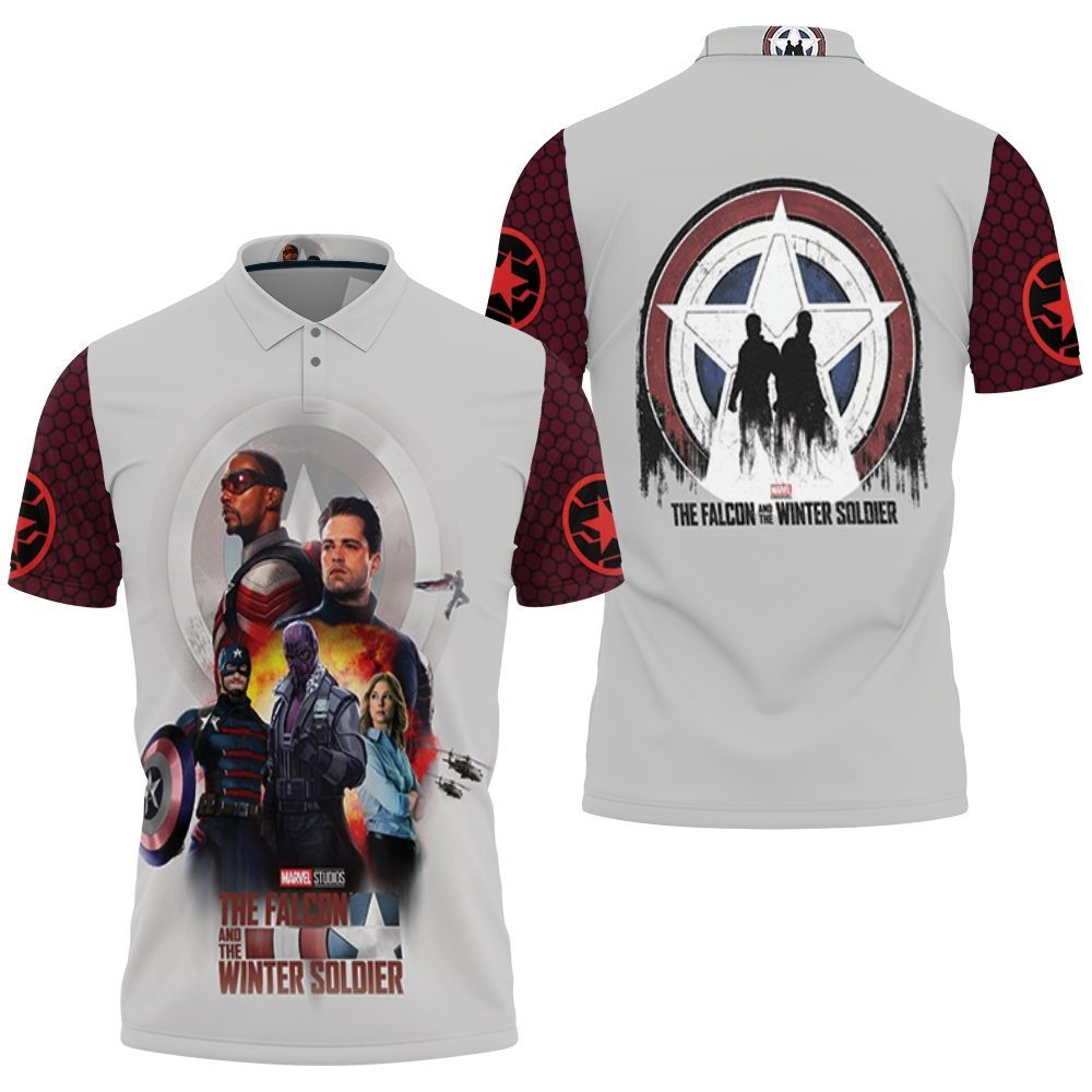 The Falcon And The Winter Soldier Finding Justice Polo Shirt The Falcon And The Winter Soldier Finding Justice Polo Shirt