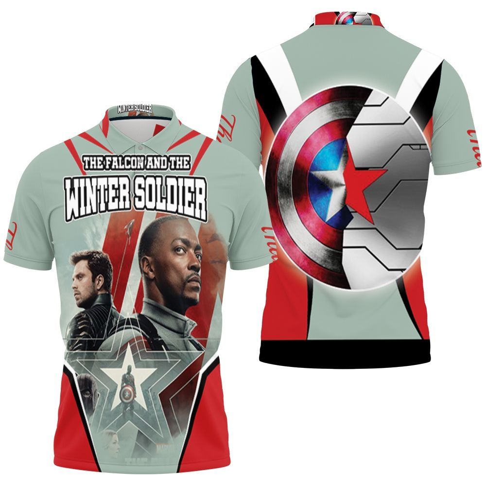 The Falcon And The Winter Soldier Teammates Real Power Polo Shirt The Falcon And The Winter Soldier Teammates Real Power Polo Shirt