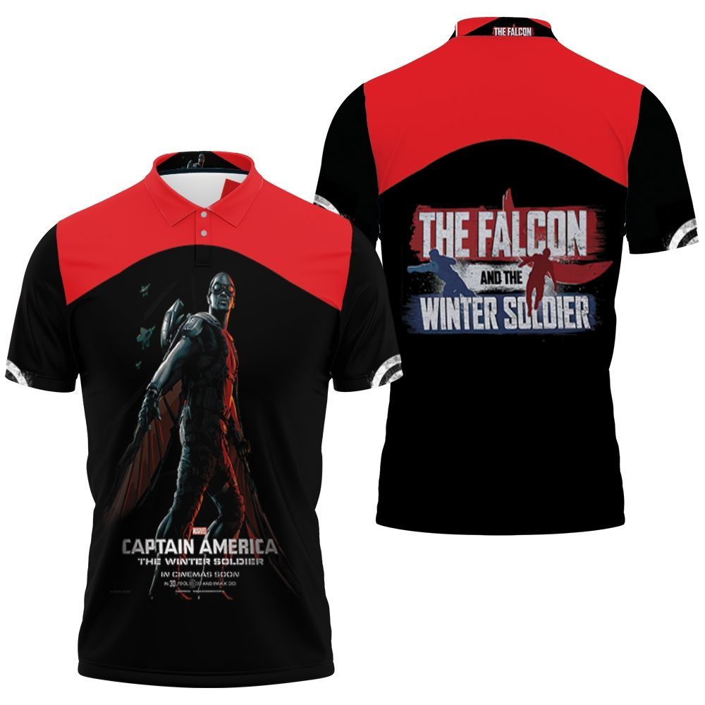 The Falcon And The Winter Soldier The Falcon New Captain America Polo Shirt The Falcon And The Winter Soldier The Falcon New Captain America Polo Shirt