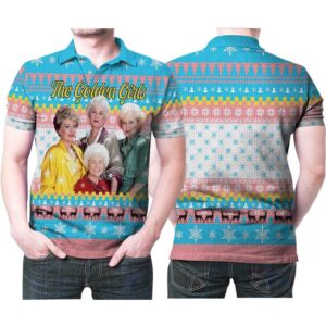 The Golden Girls Fan Christmas Knitting Pattern 3D Polo Shirt