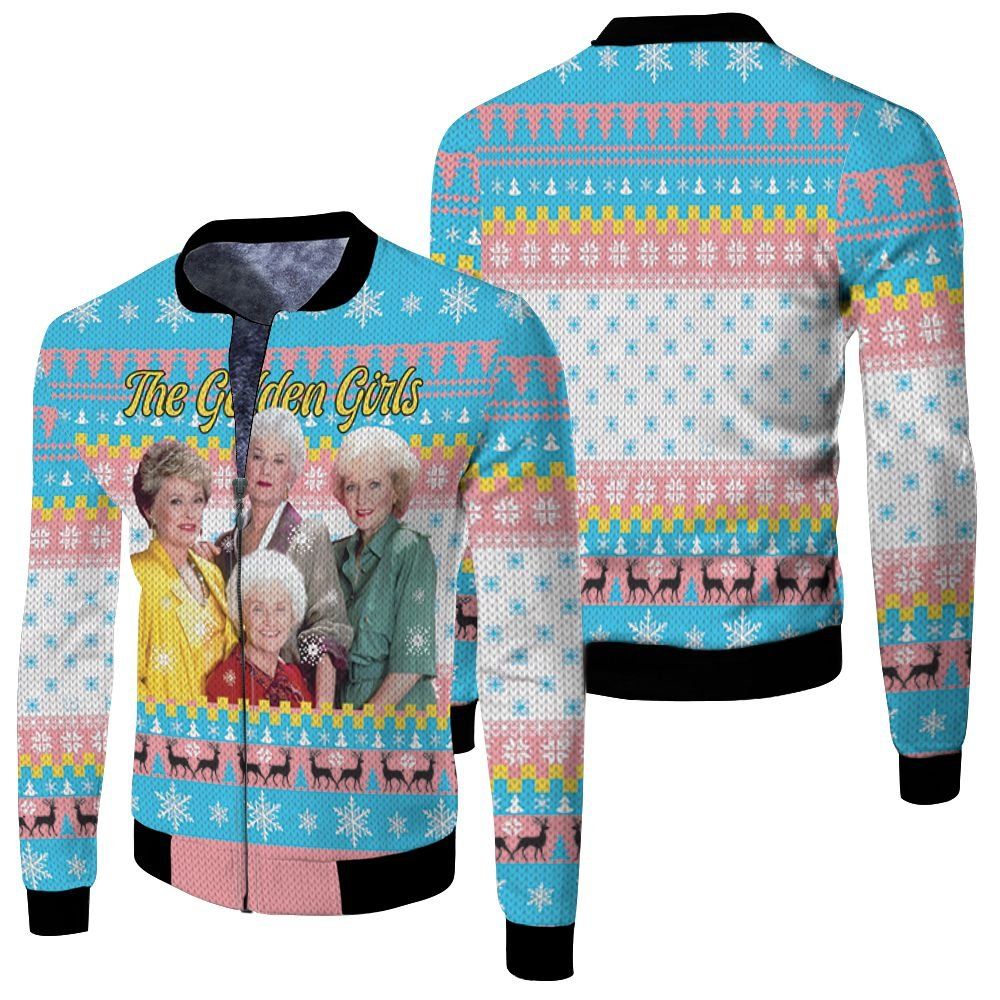 The Golden Girls Fan Christmas Knitting Pattern Sweatshirt 3d Bomber Jacket The Golden Girls Fan Christmas Knitting Pattern Sweatshirt 3d Bomber Jacket