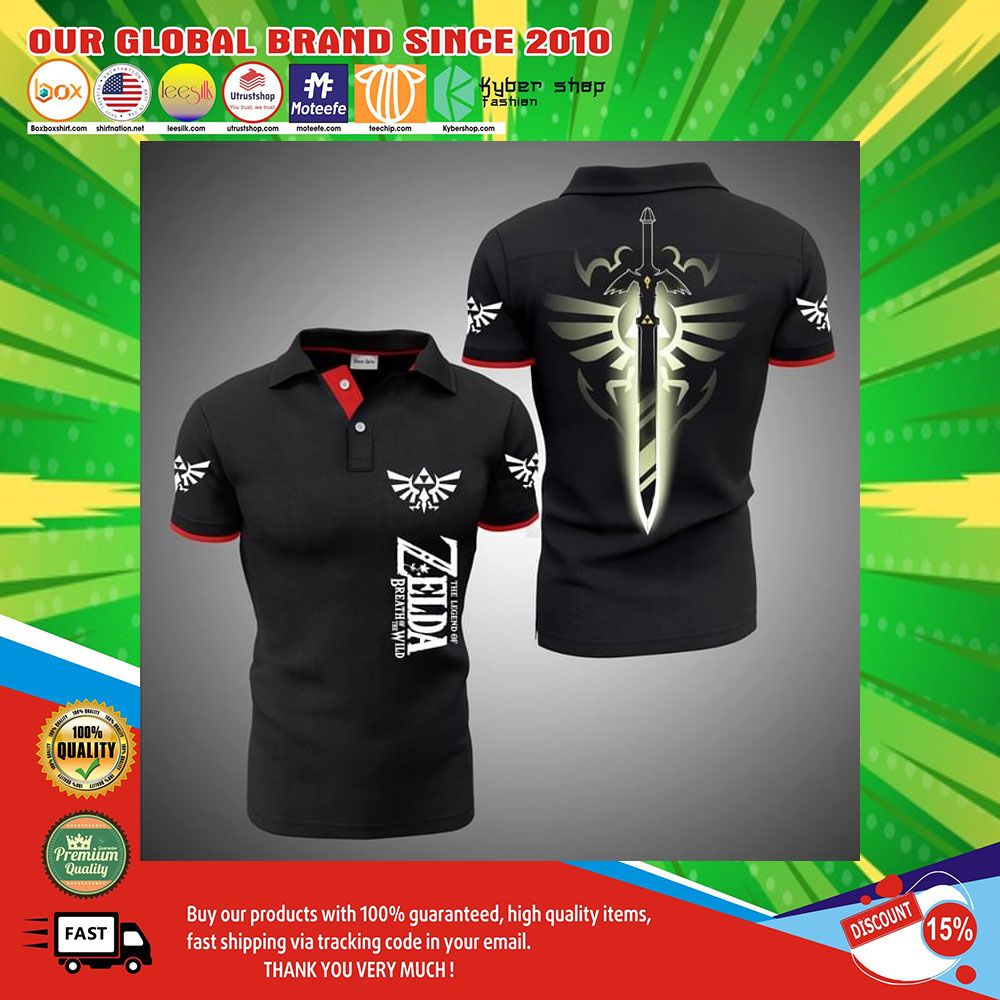 The Legend Of Zelda Breath Of The Wild 3d polo shirt The Legend Of Zelda Breath Of The Wild 3d polo shirt