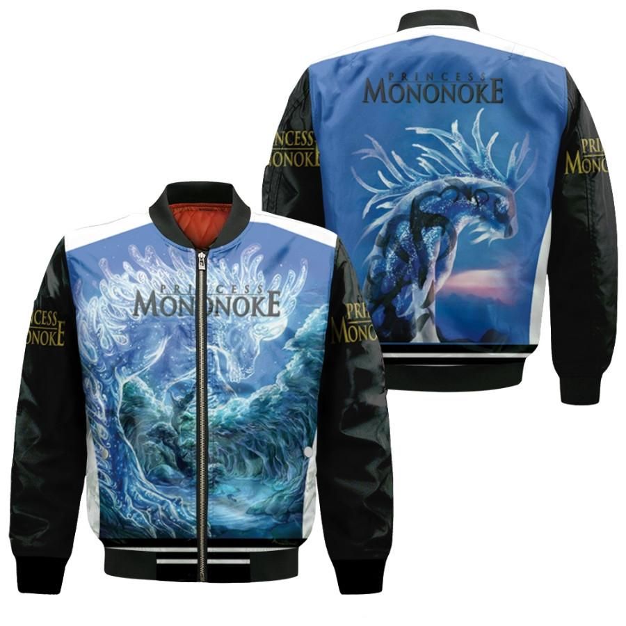 The Light At Night Shishigami God Jungle Deer Princess Mononoke Gift for Princess Mononoke Fans Bomber Jacket The Light At Night Shishigami God Jungle Deer Princess Mononoke Gift for Princess Mononoke Fans Bomber Jacket