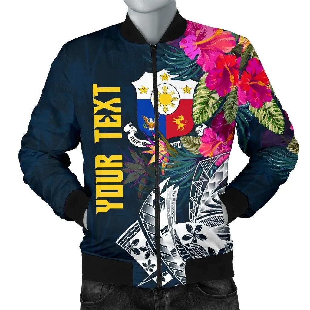 The Philippines Personalised Men's Bomber Jacket - Summer Vibes - BN15 Bomber Jacket The Philippines Personalised Men's Bomber Jacket - Summer Vibes - BN15 Bomber Jacket