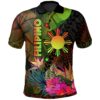The Philippines Polynesian Polo Shirt - Hibiscus and Banana Leaves - BN15