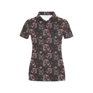 Third Eye Girl Cat Print Design Lks305 Women'S Polo Shirt
