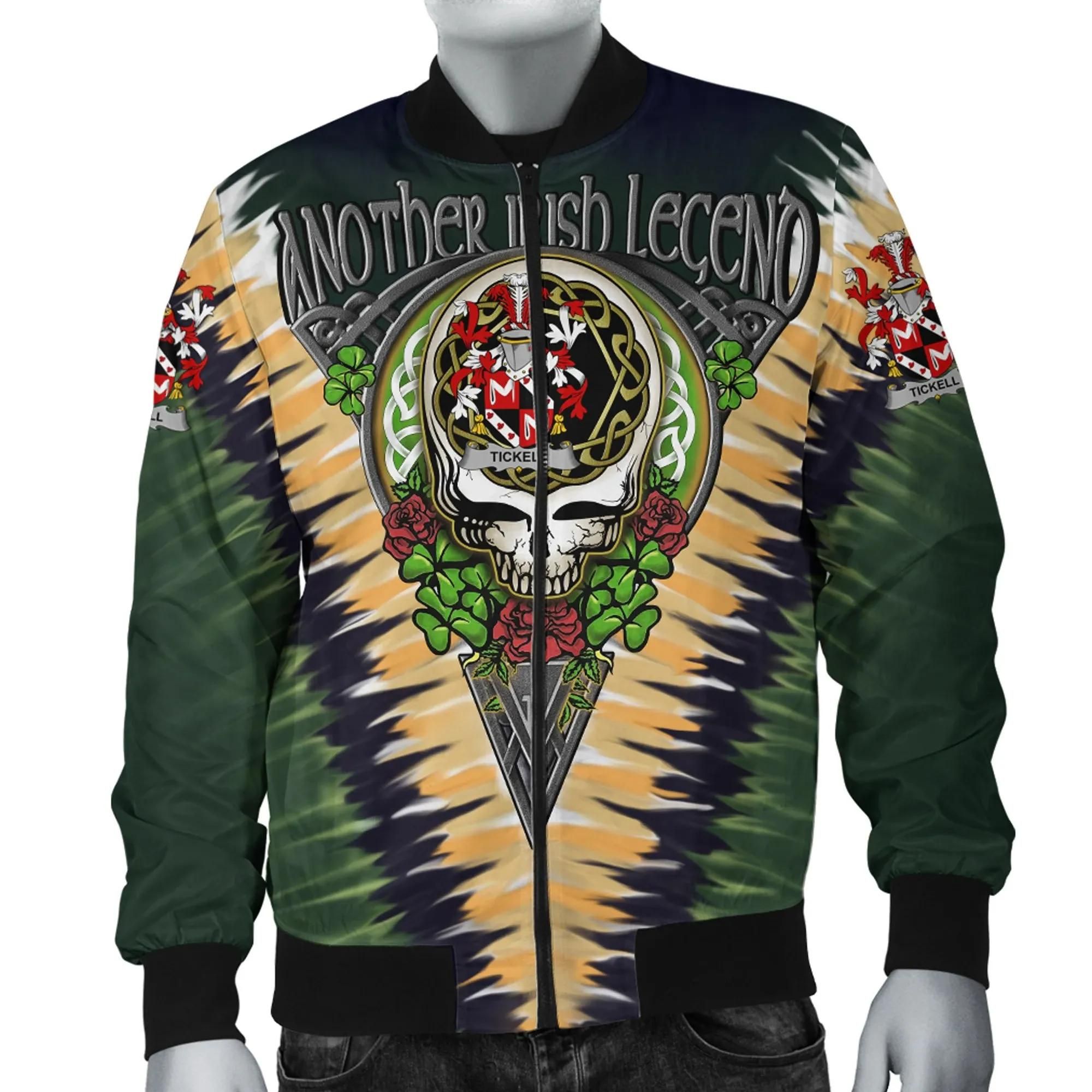 Tickell Ireland Bomber Jacket - GD Irish Legend Shamrock V Tie-Dye A7 Bomber Jacket Tickell Ireland Bomber Jacket - GD Irish Legend Shamrock V Tie-Dye A7 Bomber Jacket