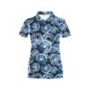 Tie Dye Dark Blue Print Design Lks306 Women'S Polo Shirt