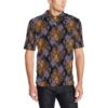 Tiger Head Floral Men Polo Shirt