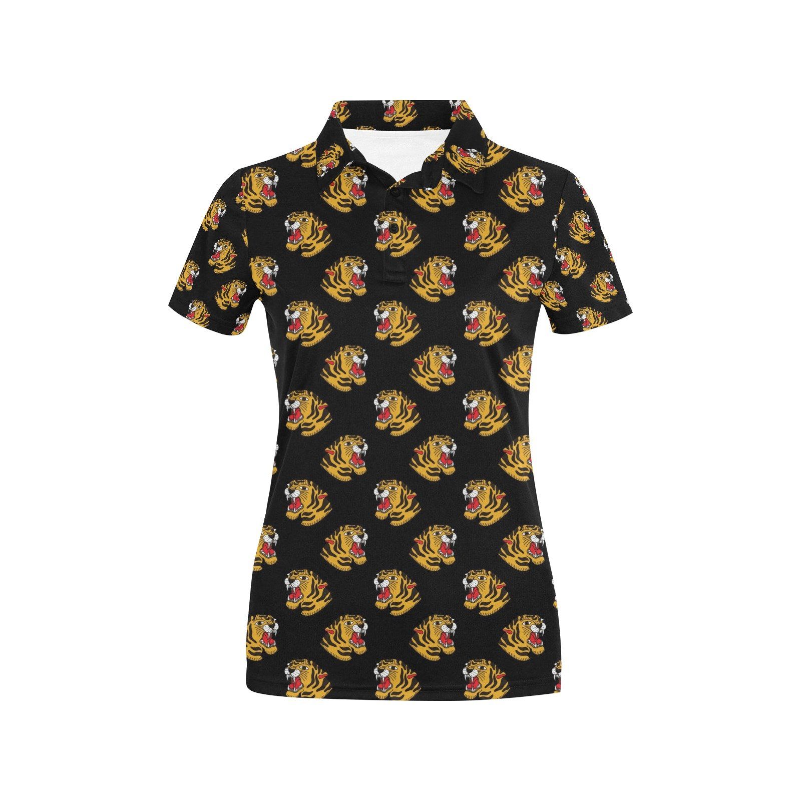 Tiger Head Print Design Lks306 Women'S Polo Shirt Tiger Head Print Design Lks306 Women'S Polo Shirt