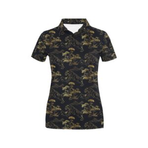 Tiger Japan Style Print Design Lks305 Women'S Polo Shirt