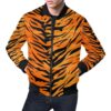 Tiger Pattern Print Mens Bomber Jacket