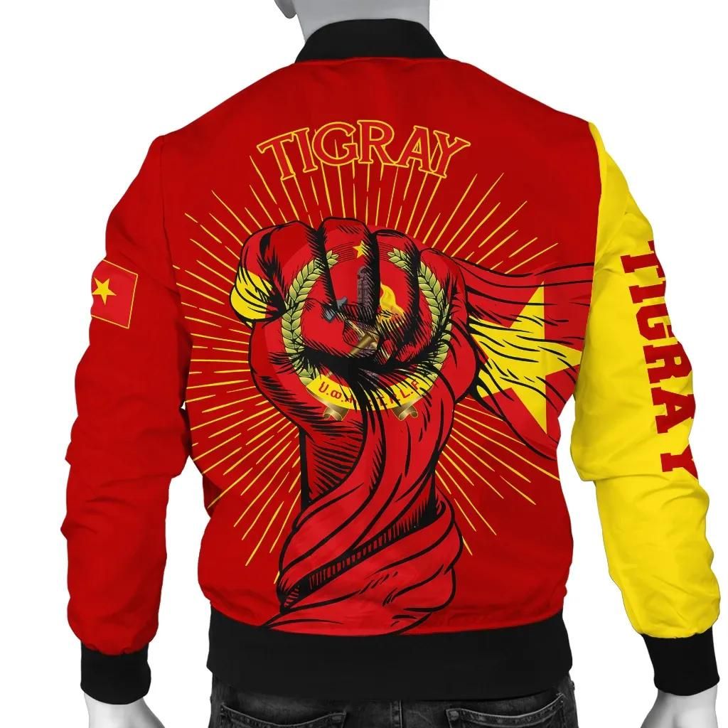 Tigray Clenched Hand Raised Flag Men A10 Bomber Jacket Tigray Clenched Hand Raised Flag Men A10 Bomber Jacket