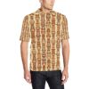 Tiki Orange Vertical Pattern Men Polo Shirt
