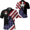 Tirrey USA Polo Shirt - Special Grunge Flag - American Family Crest A7