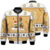 Tis The Season Christmas 2022 Baby Yoda Groot Santa Claus Deer Unisex Gift Black Velvet Whiskey 3D Bomber Jacket