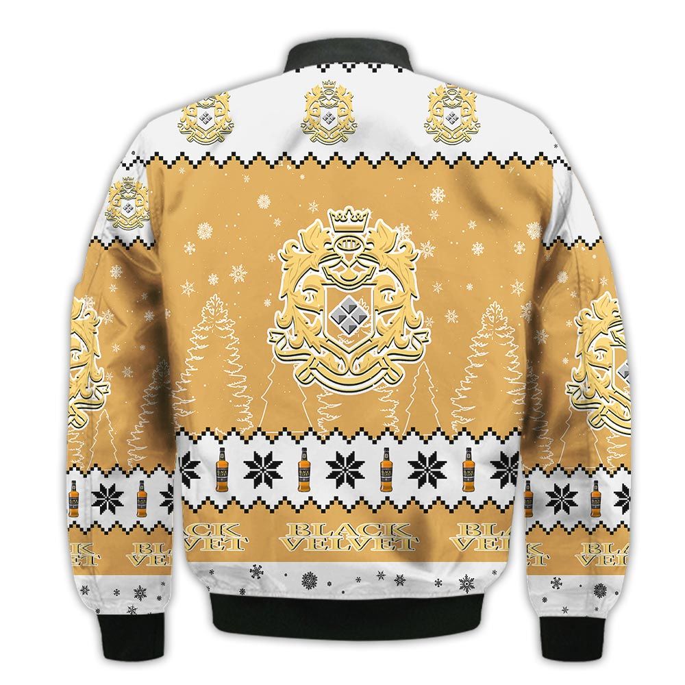 Tis-The-Season-Christmas-2022-Baby-Yoda-Groot-Santa-Claus-Deer-Unisex-Gift-Black-Velvet-Whiskey-3D-Bomber-Jacket-2