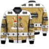 Tis The Season Christmas 2022 Baby Yoda Groot Santa Claus Deer Unisex Gift Bushmills Irish Whiskey 3D Bomber Jacket