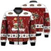Tis The Season Christmas 2022 Baby Yoda Groot Santa Claus Deer Unisex Gift Chivas Regal Whiskey 3D Bomber Jacket