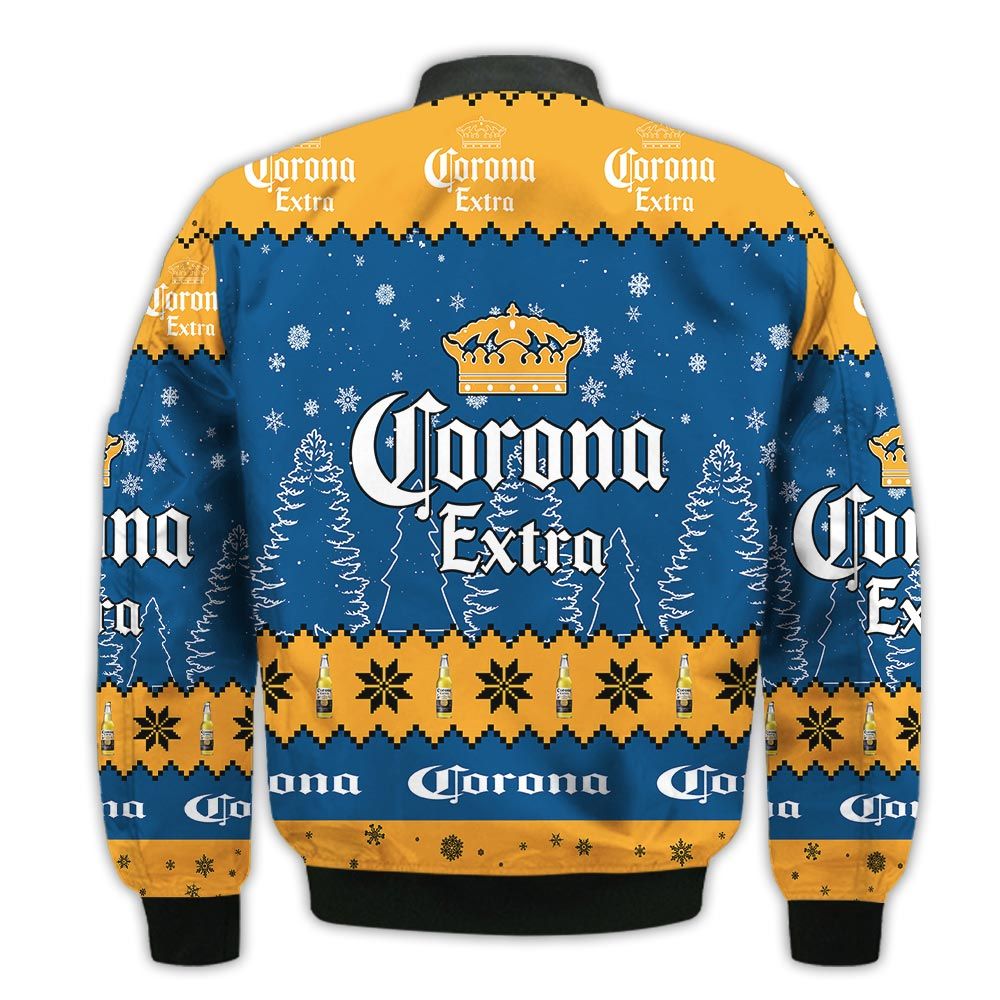 Tis-The-Season-Christmas-2022-Baby-Yoda-Groot-Santa-Claus-Deer-Unisex-Gift-Corona-Extra-Beers-3D-Bomber-Jacket-2