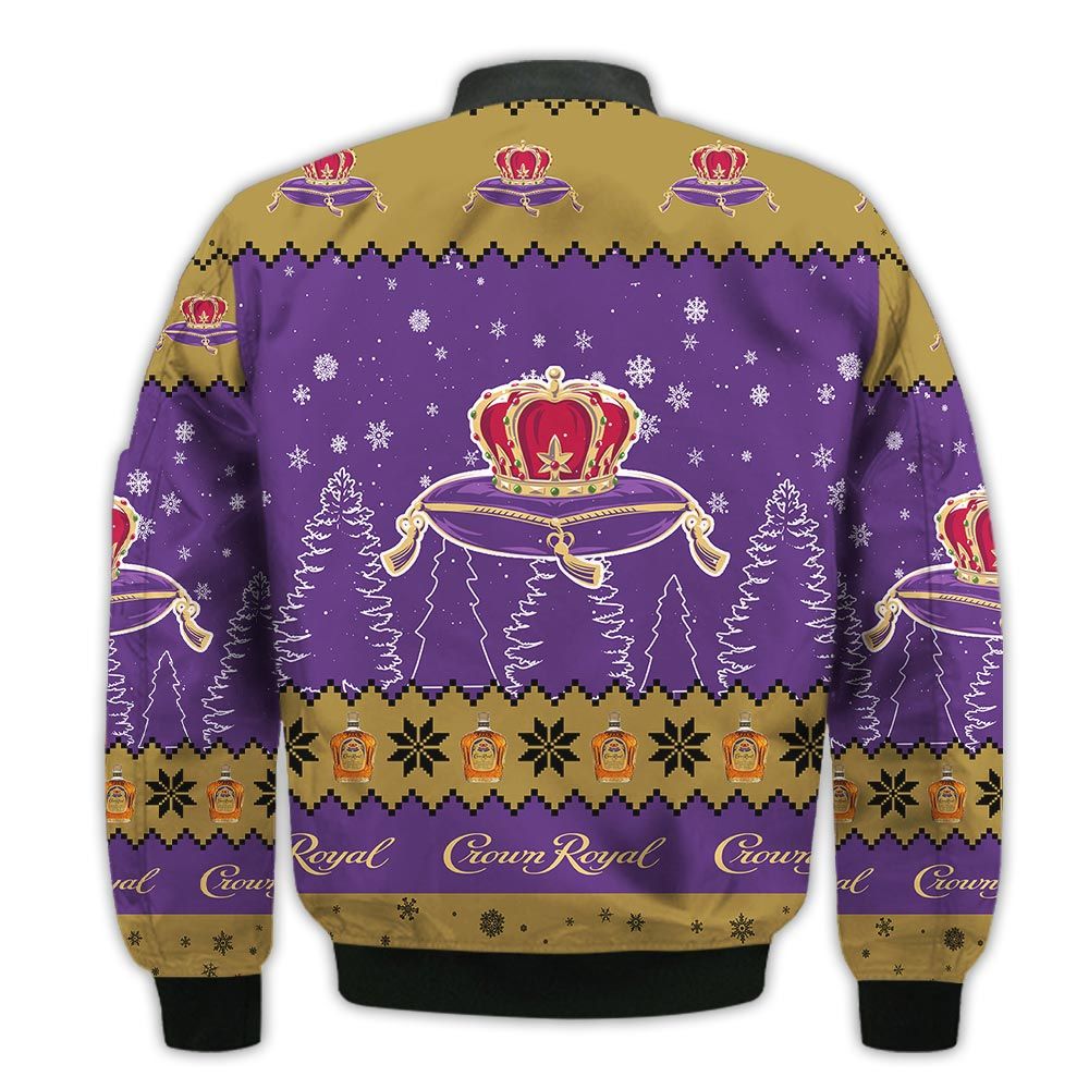 Tis-The-Season-Christmas-2022-Baby-Yoda-Groot-Santa-Claus-Deer-Unisex-Gift-Crown-Royal-Whiskey-3D-Bomber-Jacket-2