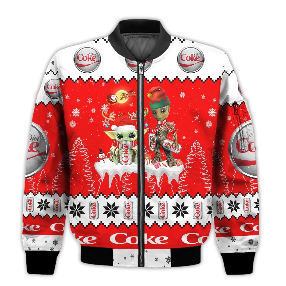 Tis-The-Season-Christmas-2022-Baby-Yoda-Groot-Santa-Claus-Deer-Unisex-Gift-Diet-Coke-Soft-Drink-3D-Bomber-Jacket-1