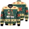 Tis The Season Christmas 2022 Baby Yoda Groot Santa Claus Deer Unisex Gift Dos Equis Beers 3D Bomber Jacket
