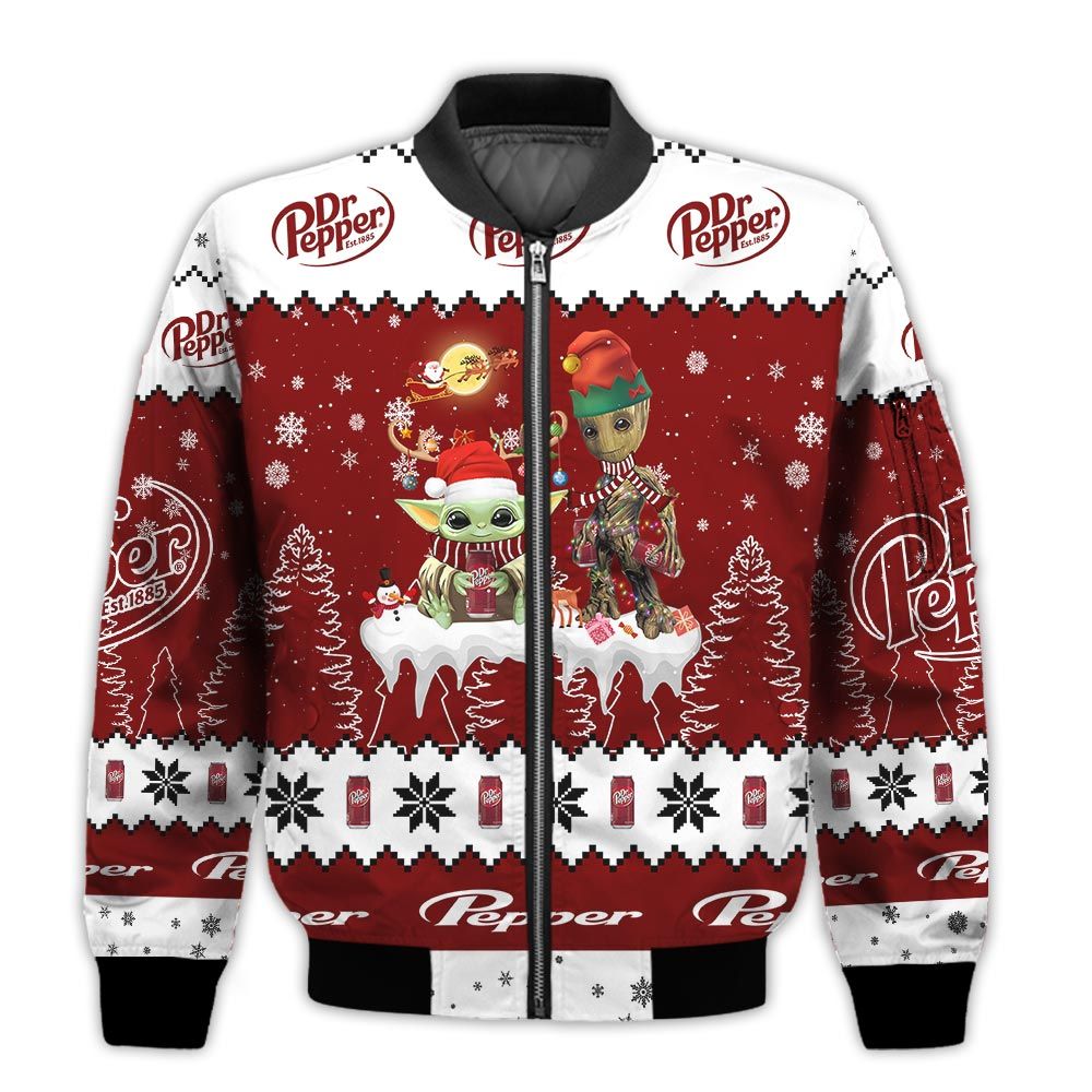 Tis-The-Season-Christmas-2022-Baby-Yoda-Groot-Santa-Claus-Deer-Unisex-Gift-Dr-Pepper-Soft-Drink-3D-Bomber-Jacket-1
