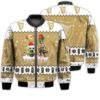 Tis The Season Christmas 2022 Baby Yoda Groot Santa Claus Deer Unisex Gift Guinness Beers 3D Bomber Jacket