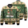 Tis The Season Christmas 2022 Baby Yoda Groot Santa Claus Deer Unisex Gift Jagermeister Whiskey 3D Bomber Jacket