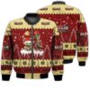 Tis The Season Christmas 2022 Baby Yoda Groot Santa Claus Deer Unisex Gift Kilbeggan Whiskey 3D Bomber Jacket
