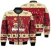 Tis The Season Christmas 2022 Baby Yoda Groot Santa Claus Deer Unisex Gift Maker’s Mark Whiskey 3D Bomber Jacket
