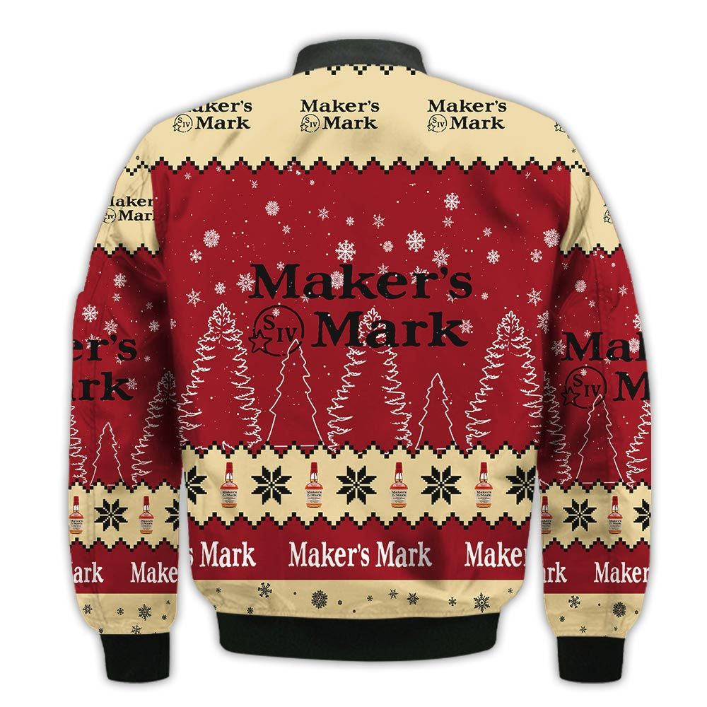 Tis-The-Season-Christmas-2022-Baby-Yoda-Groot-Santa-Claus-Deer-Unisex-Gift-Makers-Mark-Whiskey-3D-Bomber-Jacket-2