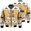 Tis The Season Christmas 2022 Baby Yoda Groot Santa Claus Deer Unisex Gift Miller Genuine Draft Beers 3D Bomber Jacket