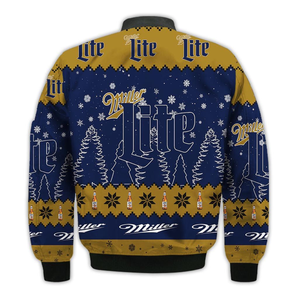 Tis-The-Season-Christmas-2022-Baby-Yoda-Groot-Santa-Claus-Deer-Unisex-Gift-Miller-Lite-Beers-3D-Bomber-Jacket-2