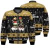 Tis The Season Christmas 2022 Baby Yoda Groot Santa Claus Deer Unisex Gift Old Forester Whiskey 3D Bomber Jacket