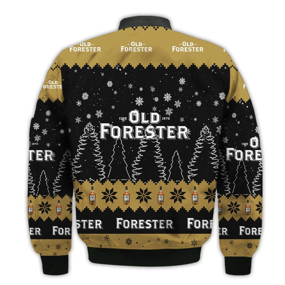 Tis-The-Season-Christmas-2022-Baby-Yoda-Groot-Santa-Claus-Deer-Unisex-Gift-Old-Forester-Whiskey-3D-Bomber-Jacket-2