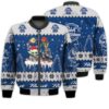 Tis The Season Christmas 2022 Baby Yoda Groot Santa Claus Deer Unisex Gift Pabst Blue Ribbon Beers 3D Bomber Jacket