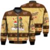 Tis The Season Christmas 2022 Baby Yoda Groot Santa Claus Deer Unisex Gift Shiner Bock Beers 3D Bomber Jacket
