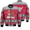 Tis The Season Christmas 2022 Baby Yoda Groot Santa Claus Deer Unisex Gift Smirnoff Beers 3D Bomber Jacket