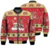 Tis The Season Christmas 2022 Baby Yoda Groot Santa Claus Deer Unisex Gift Stella Artois Beers 3D Bomber Jacket