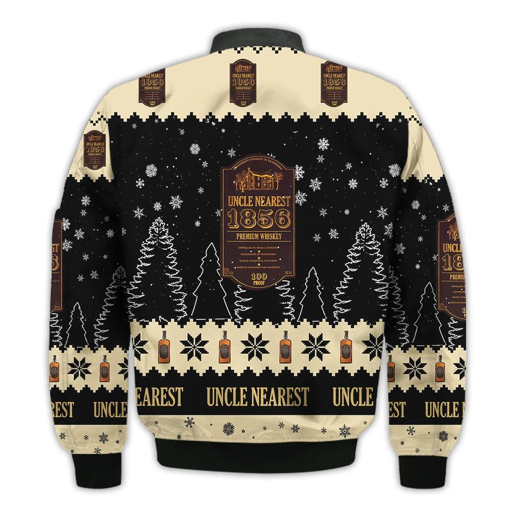Tis-The-Season-Christmas-2022-Baby-Yoda-Groot-Santa-Claus-Deer-Unisex-Gift-Uncle-Nearest-Whiskey-3D-Bomber-Jacket-2