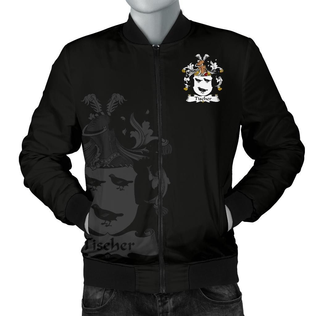 Tischer Germany Men's Bomber Jacket - German Family Crest A7 Bomber Jacket Tischer Germany Men's Bomber Jacket - German Family Crest A7 Bomber Jacket